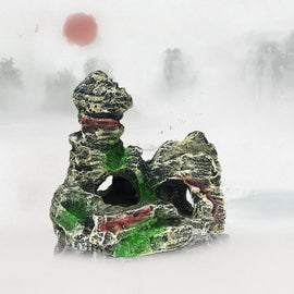 Stone Fish Tank Landscape Simulation Resin Aquarium Decorative Ornament, Style:, Cave Mountain C, Cave Mountain D, Small Rockery, Three-legged Rockery, Big Rockery, Shunfeng Mountain, Yu Mountain, Tianzhu Mountain, Guanyun Mountain, Jiuxia Mountain    ...