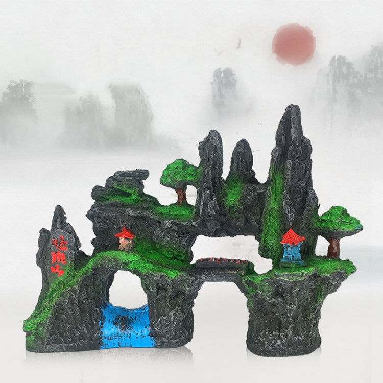 Stone Fish Tank Landscape Simulation Resin Aquarium Decorative Ornament, Style:, Cave Mountain C, Cave Mountain D, Small Rockery, Three-legged Rockery, Big Rockery, Shunfeng Mountain, Yu Mountain, Tianzhu Mountain, Guanyun Mountain, Jiuxia Mountain    ...