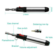 Load image into Gallery viewer, 3 in 1 Gas Soldering Iron Gas Torch Pen-Shaped Gas Soldering Iron
