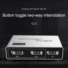 Load image into Gallery viewer, 8K 60HZ 1.4V 2 In 1 Out DP Bidirectional Switcher, 8K Switcher(Grey)