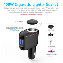 Load image into Gallery viewer, Multifunctional Car Cigarette Lighter 100W One for Two High Power Charger, S-06A, S-06 Bluetooth