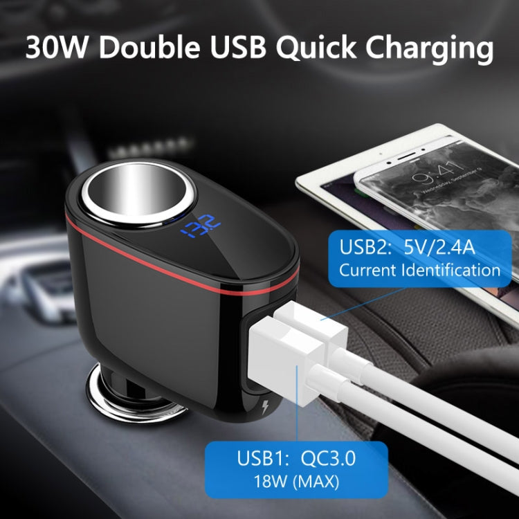 Multifunctional Car Cigarette Lighter 100W One for Two High Power Charger, S-06A, S-06 Bluetooth