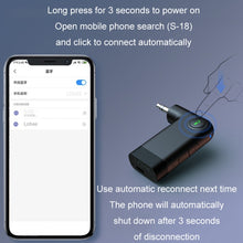 Load image into Gallery viewer, S-18 Car Mini AUX Audio Adapter Wireless Bluetooth 5.0 Receiver, S-18