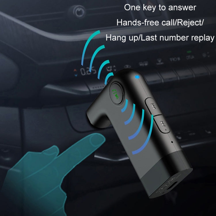 S-18 Car Mini AUX Audio Adapter Wireless Bluetooth 5.0 Receiver, S-18