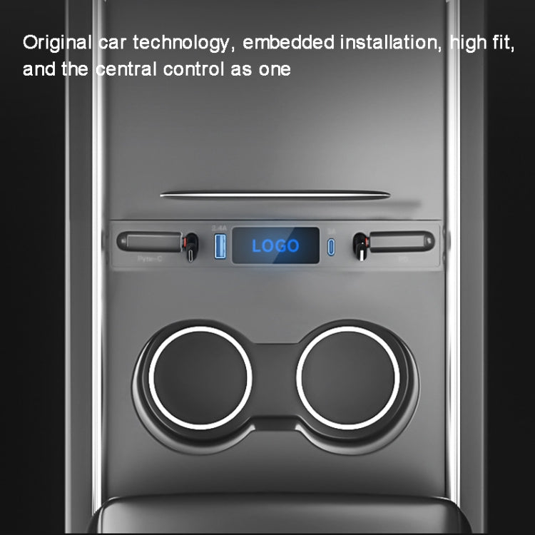 For Tesla Model 3 / Y 27W Quick Interior Charger Intelligent USB-C/Type-C Docking Station HUB, PT-DSL-2 Type-C