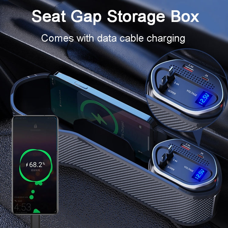Vehicle Seat Gap Storage Box Organizer Front Seat Console Side Pocket ,Spec:, Wireless Charging Ordinary  Wire, No Wireless Charging Ordinary Wire, Wireless Charging Upgrade Wire, No Wireless Charging Upgrade Wire
