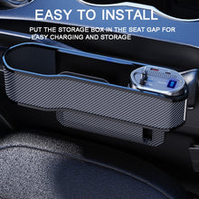 Load image into Gallery viewer, Vehicle Seat Gap Storage Box Organizer Front Seat Console Side Pocket ,Spec:, Wireless Charging Ordinary  Wire, No Wireless Charging Ordinary Wire, Wireless Charging Upgrade Wire, No Wireless Charging Upgrade Wire