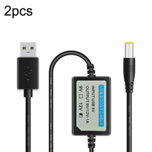Load image into Gallery viewer, USB Booster Line Mobile Power Cord, 2pcs DC 5V to 9V, 2pcs DC 5V to 12V