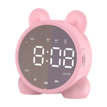 Load image into Gallery viewer, P1 Mini Card Mirror Clock Wireless Bluetooth Speaker with FM Radio