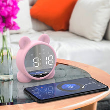 Load image into Gallery viewer, P1 Mini Card Mirror Clock Wireless Bluetooth Speaker with FM Radio