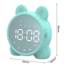 Load image into Gallery viewer, P1 Mini Card Mirror Clock Wireless Bluetooth Speaker with FM Radio