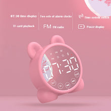 Load image into Gallery viewer, P1 Mini Card Mirror Clock Wireless Bluetooth Speaker with FM Radio