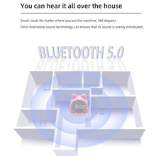 Load image into Gallery viewer, P1 Mini Card Mirror Clock Wireless Bluetooth Speaker with FM Radio