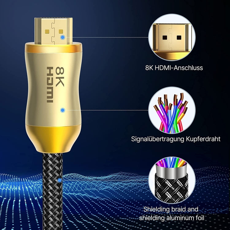 HDMI 2.1 Version 8K 60Hz For PS4 Cable Projector Notebook Set-Top Box Cable, HD803 1m, HD803 1.5m, HD803 2m, HD803 3m, HD803 5m, HD803 10m, HD803 15m