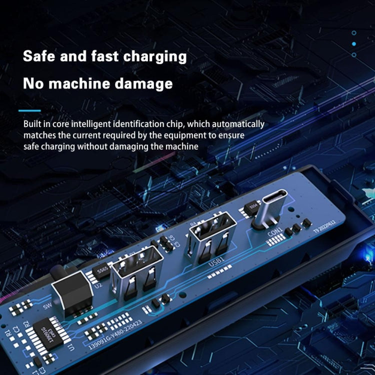 For Tesla Model 3/Y Car T09 Center Console 27W 3-in-1 USB Hub Docking Station, T09