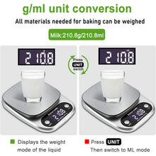 Load image into Gallery viewer, Small Multifunctional Kitchen High Precision Electronic Scale LCD Digital Display Food Scale, 3kg/ 0.1g, 5kg/ 0.1g, 10kg/ 1g