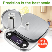 Load image into Gallery viewer, Small Multifunctional Kitchen High Precision Electronic Scale LCD Digital Display Food Scale, 3kg/ 0.1g, 5kg/ 0.1g, 10kg/ 1g
