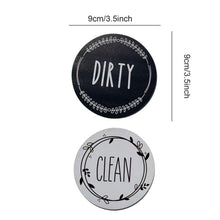 Load image into Gallery viewer, Dishwasher Round Magnet Clean Dirty Sign Double-Sided Dishwasher Magnet Cover