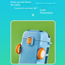 Load image into Gallery viewer, KT-1139 500ml Portable Leakproof Water Cup with Strap Cute Bus Shaped Sippy Cup, Blue, Yellow, Pink