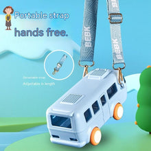 Load image into Gallery viewer, KT-1139 500ml Portable Leakproof Water Cup with Strap Cute Bus Shaped Sippy Cup, Blue, Yellow, Pink
