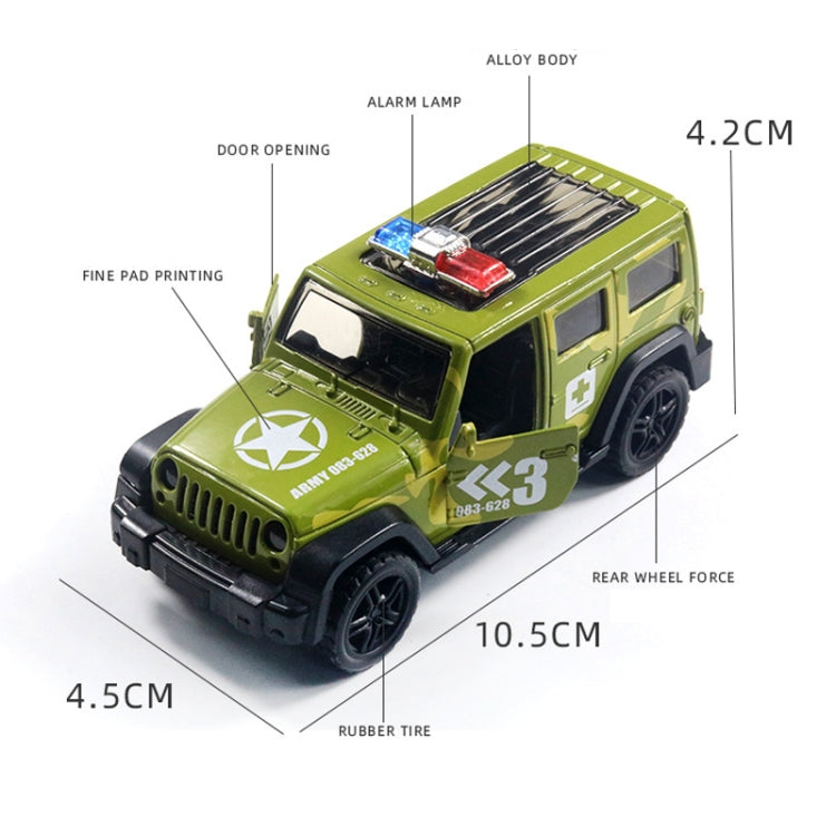 1:36 Off-road Police Car Ambulance Model Boy Car Toy With Sound and Light