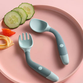 Children Eating Training Tableware Baby Bendable Silicone Soft Spoon, Green, Pink, Yellow, Purple, Boxed Green, Boxed Pink, Boxed Yellow, Boxed Purple