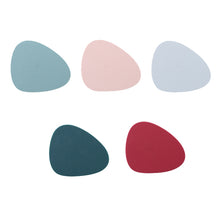 Load image into Gallery viewer, 10pcs Teardrop-Shaped Silicone Table Insulation Mat Leather Textured Kitchen Cup And Pot Mat, Coaster(Green), Coaster(Blue), Coaster(Gray), Coaster(Red), Coaster(Pink)