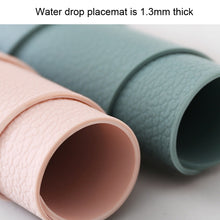 Load image into Gallery viewer, 10pcs Teardrop-Shaped Silicone Table Insulation Mat Leather Textured Kitchen Cup And Pot Mat, Coaster(Green), Coaster(Blue), Coaster(Gray), Coaster(Red), Coaster(Pink)