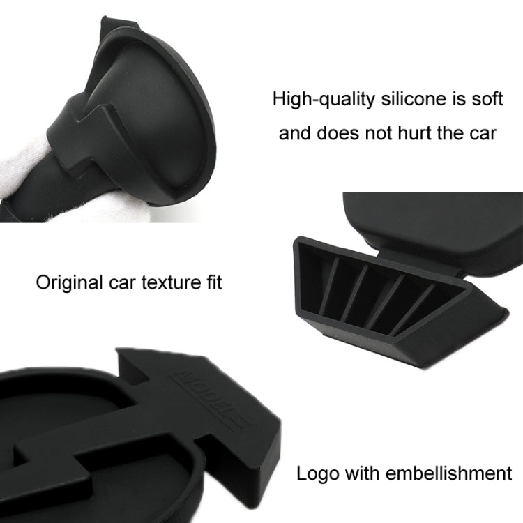 For Tesla Model3/Y 2pcs Charging Port Silicone Dustproof Waterproof Cover, Split Black, Split Red, Split Blue, Conjoined Black, Conjoined Red, Conjoined Blue, EU Standard Black
