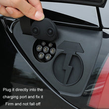 Load image into Gallery viewer, For Tesla Model3/Y 2pcs Charging Port Silicone Dustproof Waterproof Cover, Split Black, Split Red, Split Blue, Conjoined Black, Conjoined Red, Conjoined Blue, EU Standard Black