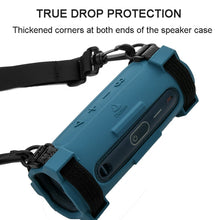 Load image into Gallery viewer, For JBL Flip 6 Speaker Bag Travel Carrying Silicone Case With Shoulder Strap, Black 2, Blue 2