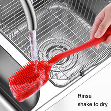 Load image into Gallery viewer, ZYA-251 Silicone Integrated Pot Scrubbing Brush Household Kitchen Cleaning Brush Dishwashing Brush, Red