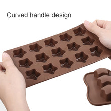 Load image into Gallery viewer, 2pcs Silicone Chocolate Mold Jelly Christmas Candy Cake Mould, Style:, Gift Box, Shell, Star, Heart To Heart