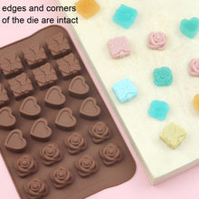 Load image into Gallery viewer, 2pcs Silicone Chocolate Mold Jelly Christmas Candy Cake Mould, Style:, Gift Box, Shell, Star, Heart To Heart