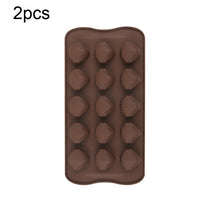 Load image into Gallery viewer, 2pcs Silicone Chocolate Mold Jelly Christmas Candy Cake Mould, Style:, Gift Box, Shell, Star, Heart To Heart