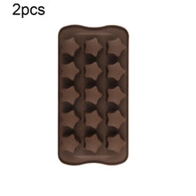 Load image into Gallery viewer, 2pcs Silicone Chocolate Mold Jelly Christmas Candy Cake Mould, Style:, Gift Box, Shell, Star, Heart To Heart