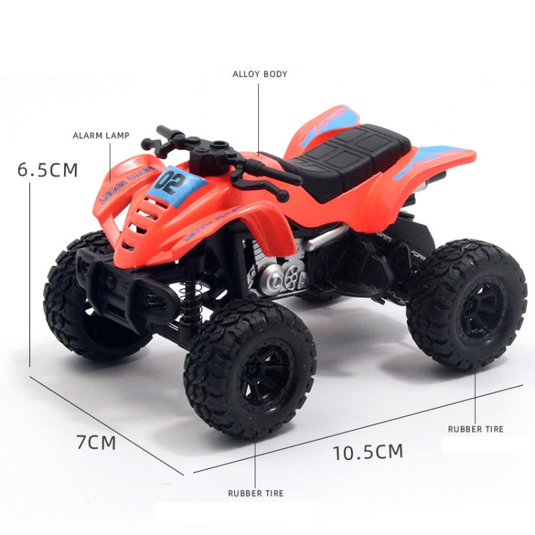 1:36 Simulated Beach Four-wheel Off-road Motorcycle Model Children Toy Car, Motorcycle Black, Motorcycle Blue