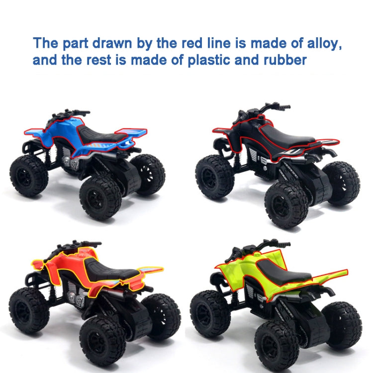 1:36 Simulated Beach Four-wheel Off-road Motorcycle Model Children Toy Car, Motorcycle Black, Motorcycle Blue