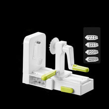 Load image into Gallery viewer, Grater Vegetable Potato Spiral Slicer Whirlwind Fruit Vegetable Spiral Machine, White, Green