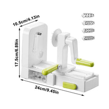 Load image into Gallery viewer, Grater Vegetable Potato Spiral Slicer Whirlwind Fruit Vegetable Spiral Machine, White, Green