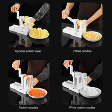Load image into Gallery viewer, Grater Vegetable Potato Spiral Slicer Whirlwind Fruit Vegetable Spiral Machine, White, Green