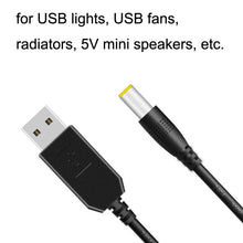 Load image into Gallery viewer, USB Booster Cable Mobile Power Router Power Cord, 2pcs DC 5v to 9v, 2pcs DC 5v to 12v
