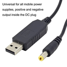 Load image into Gallery viewer, USB Booster Cable Mobile Power Router Power Cord, 2pcs DC 5v to 9v, 2pcs DC 5v to 12v