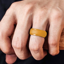 Load image into Gallery viewer, SH800-140 8mm Wide Curved Radian Step Silicone Ring, No.7, No.8, No.9, No.10, No.11, No.12