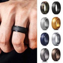Load image into Gallery viewer, SH800-140 8mm Wide Curved Radian Step Silicone Ring, No.13, No.14