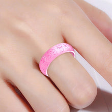 Load image into Gallery viewer, SH100 5.7mm Wide Silicone Ring Glitter Couple Ring, No.8, No.9, No.10