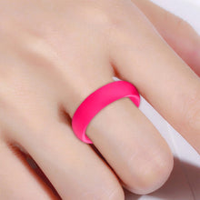 Load image into Gallery viewer, SH100 5.7mm Wide Silicone Ring Glitter Couple Ring, No.8, No.9, No.10