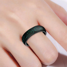Load image into Gallery viewer, SH100 5.7mm Wide Silicone Ring Glitter Couple Ring, No.8, No.9, No.10