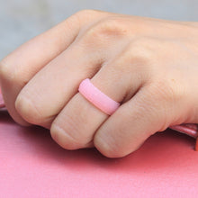 Load image into Gallery viewer, SH100 5.7mm Wide Silicone Ring Glitter Couple Ring, No.8, No.9, No.10