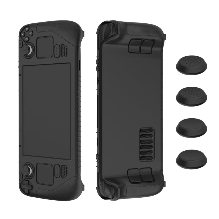 For Steam Deck Game Controller Soft Silicone Protective Cover Case With 4pcs Key Cap, SD001 (Luminous Green), SD001 (Black), SD001 (Red), SD001 (Luminous Blue)